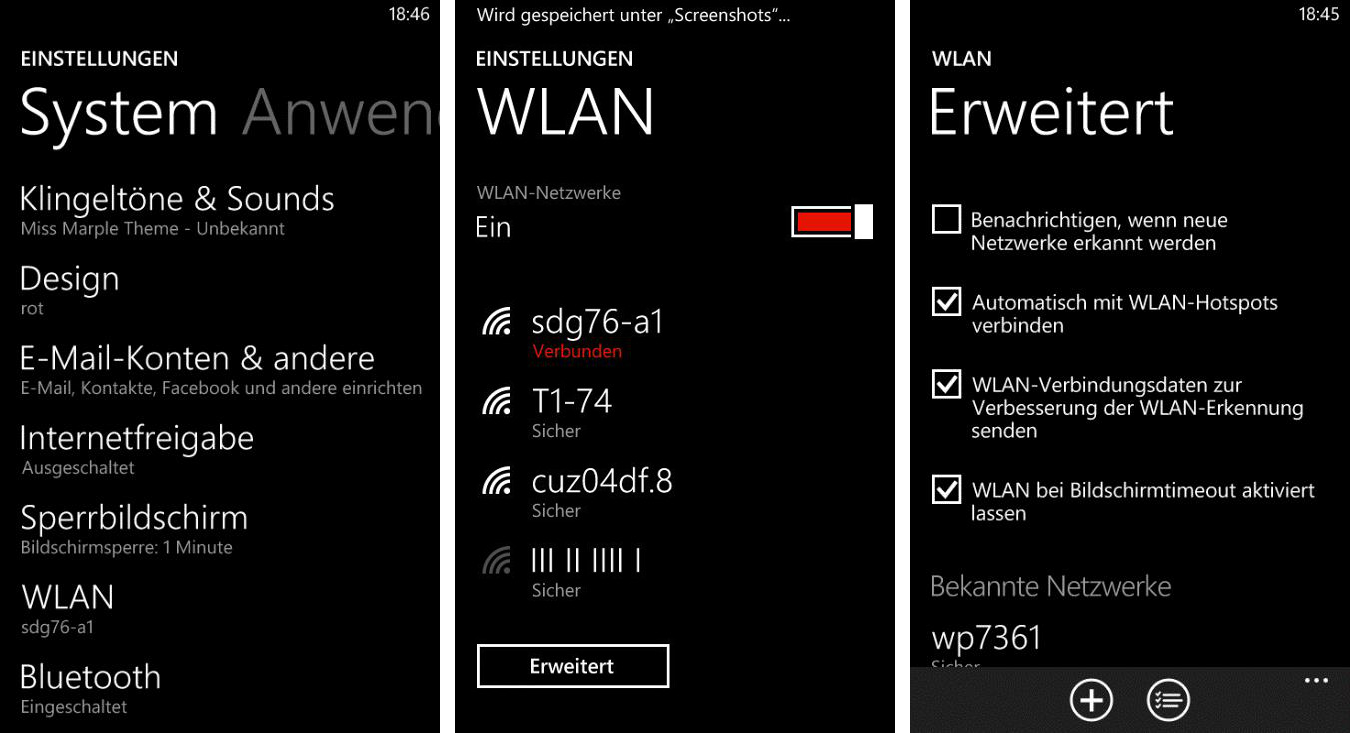 winphone wlan